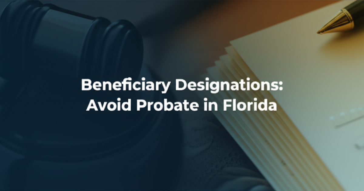 Beneficiary Designations in Florida: The Easiest Way to Avoid Probate