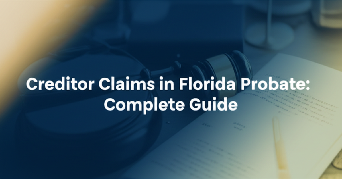 Creditor Claims in Florida Probate: How to Handle Estate Debts