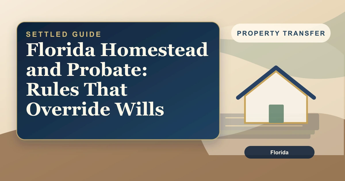 Florida Homestead and Probate: Rules That Override Wills
