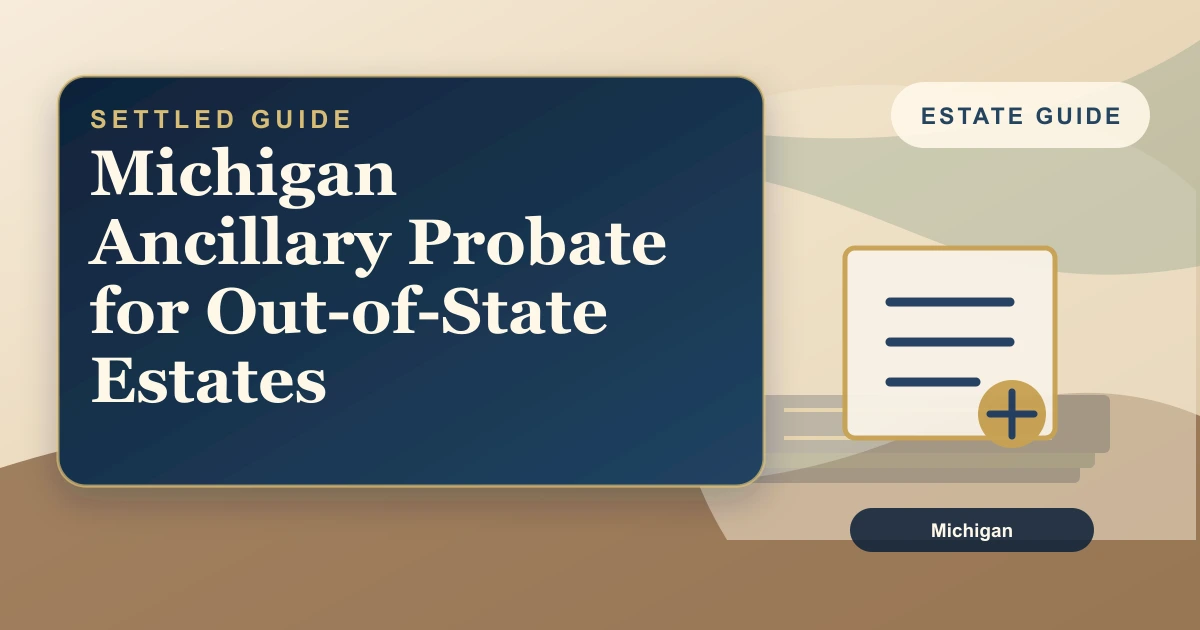 Michigan Ancillary Probate for Out-of-State Estates
