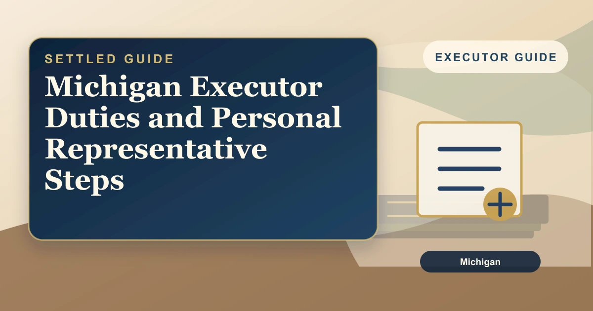 Michigan Executor Duties and Personal Representative Steps