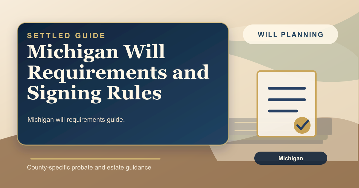Michigan Will Requirements and Signing Rules
