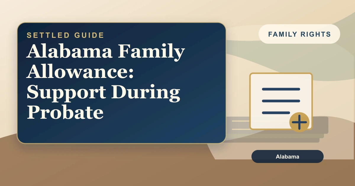 Alabama Family Allowance: Support During Probate