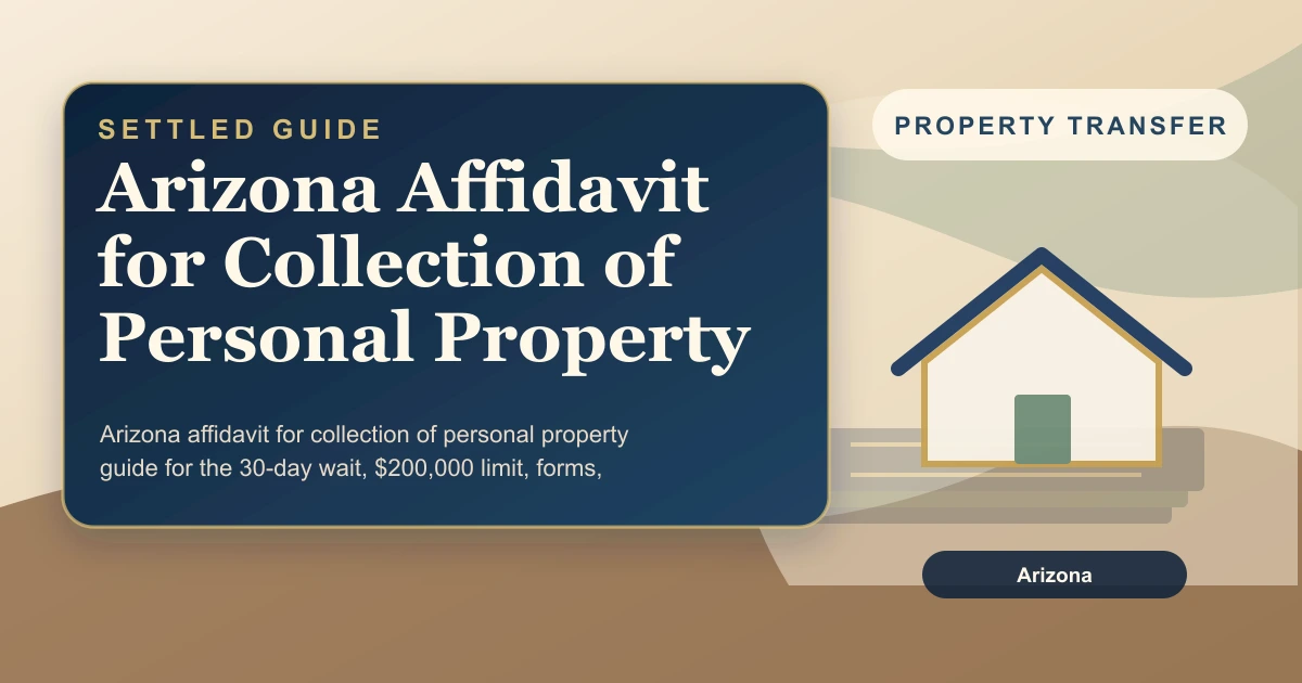 Arizona Affidavit for Collection of Personal Property