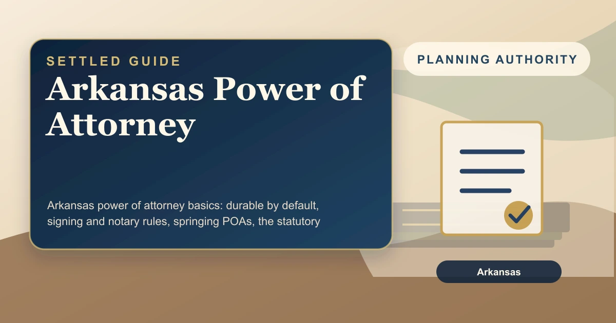 Arkansas Power of Attorney