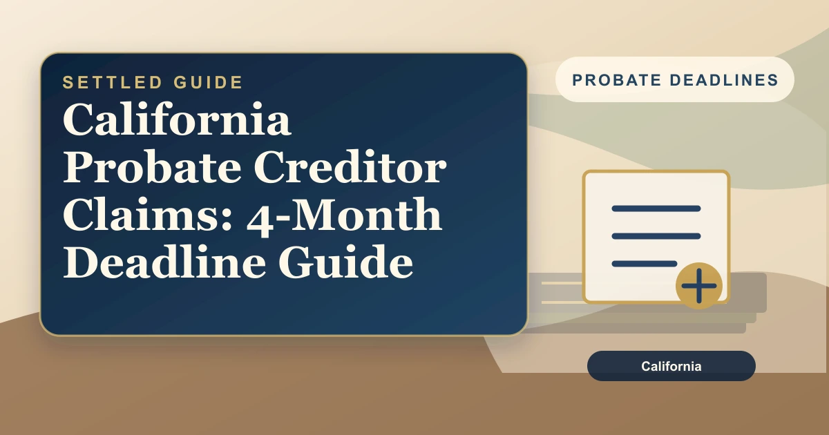 California Probate Creditor Claims: 4-Month Deadline Guide