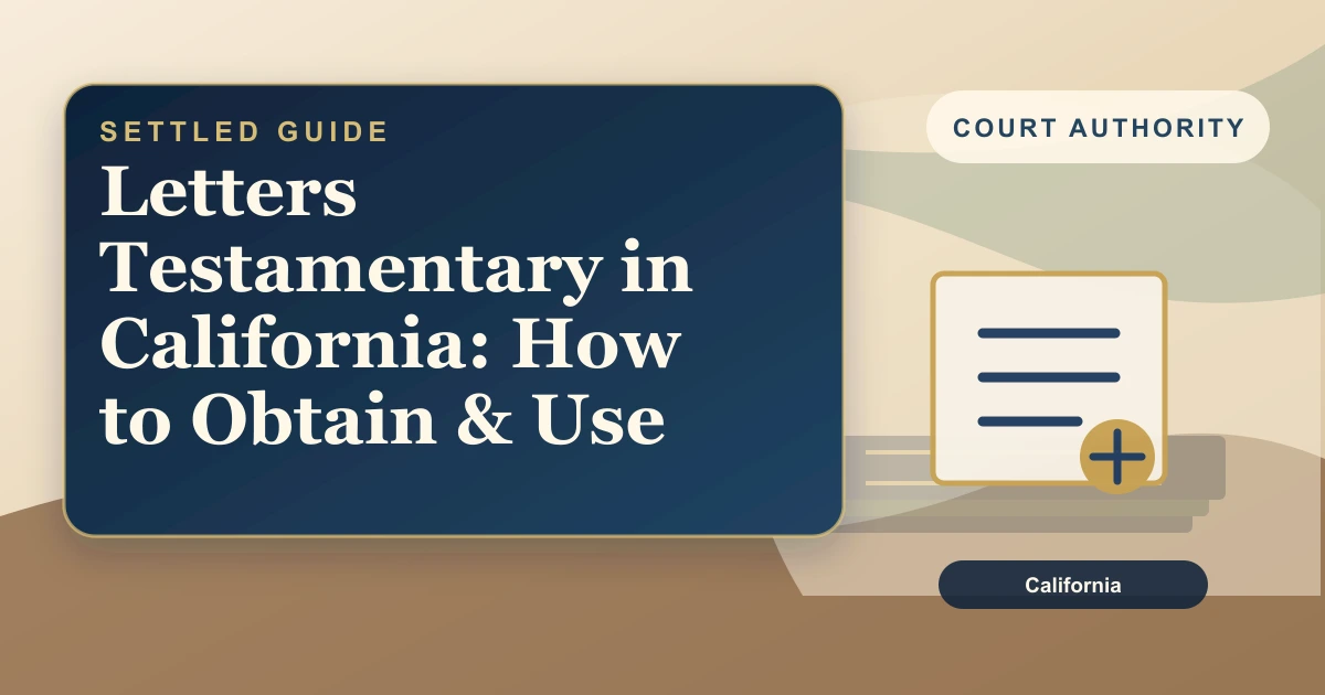 Letters Testamentary in California: How to Obtain & Use