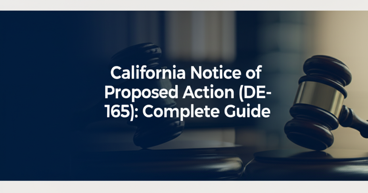 California Notice of Proposed Action (NOPA Form DE-165): Complete Guide