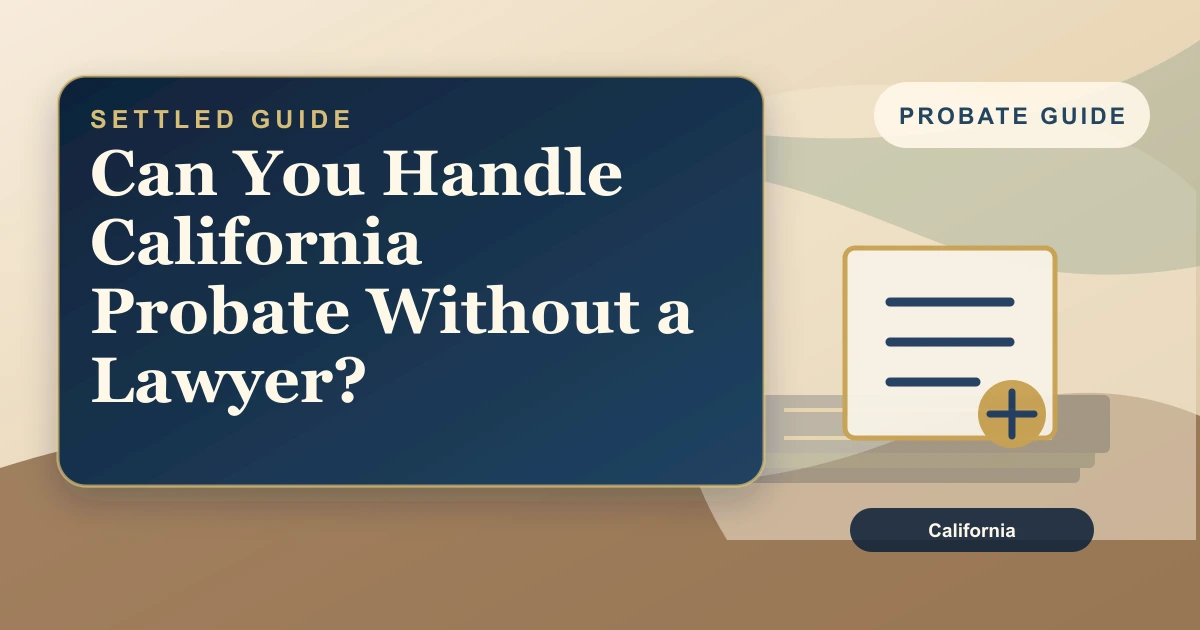Can You Handle California Probate Without a Lawyer?