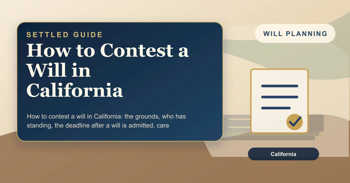 How to Contest a Will in California