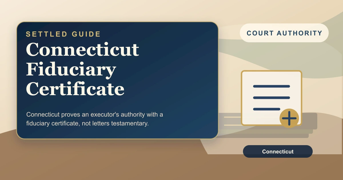 Connecticut Fiduciary Certificate