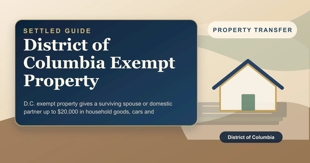 District of Columbia Exempt Property