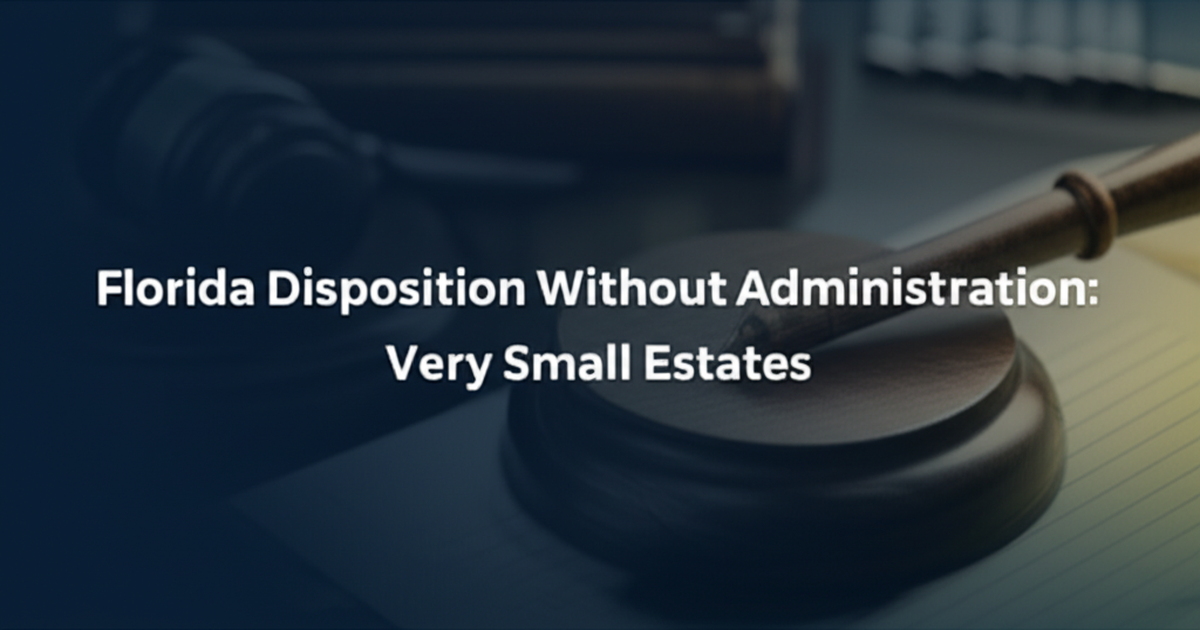 Florida Small Estate Affidavit