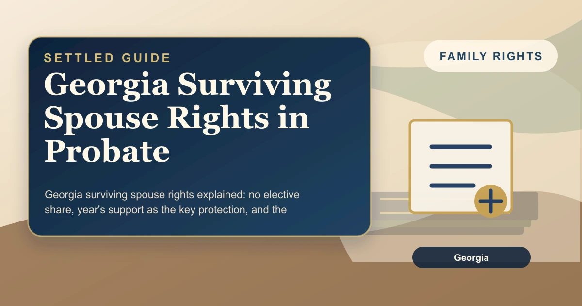 Georgia Surviving Spouse Rights in Probate