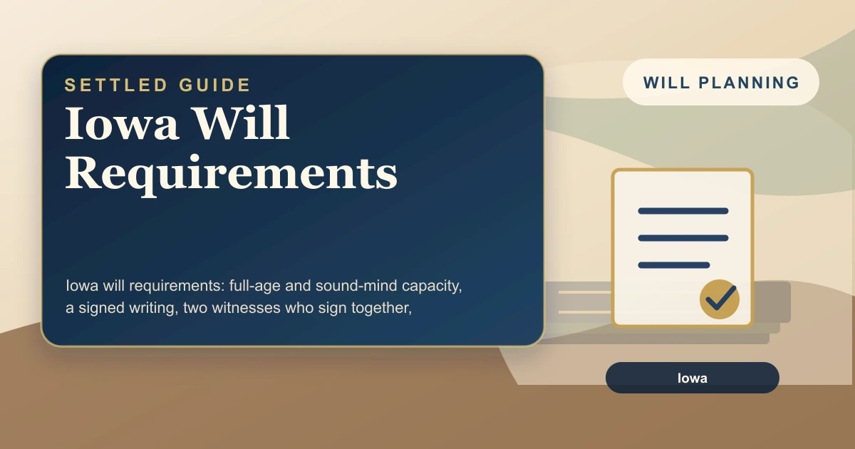 Iowa Will Requirements