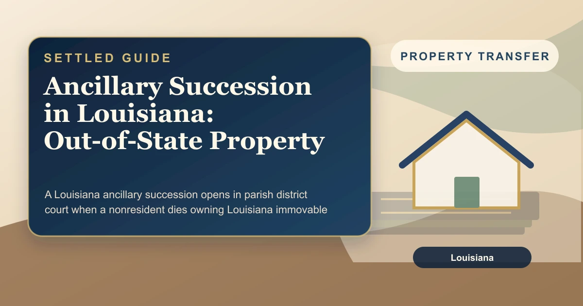 Ancillary Succession in Louisiana: Out-of-State Property