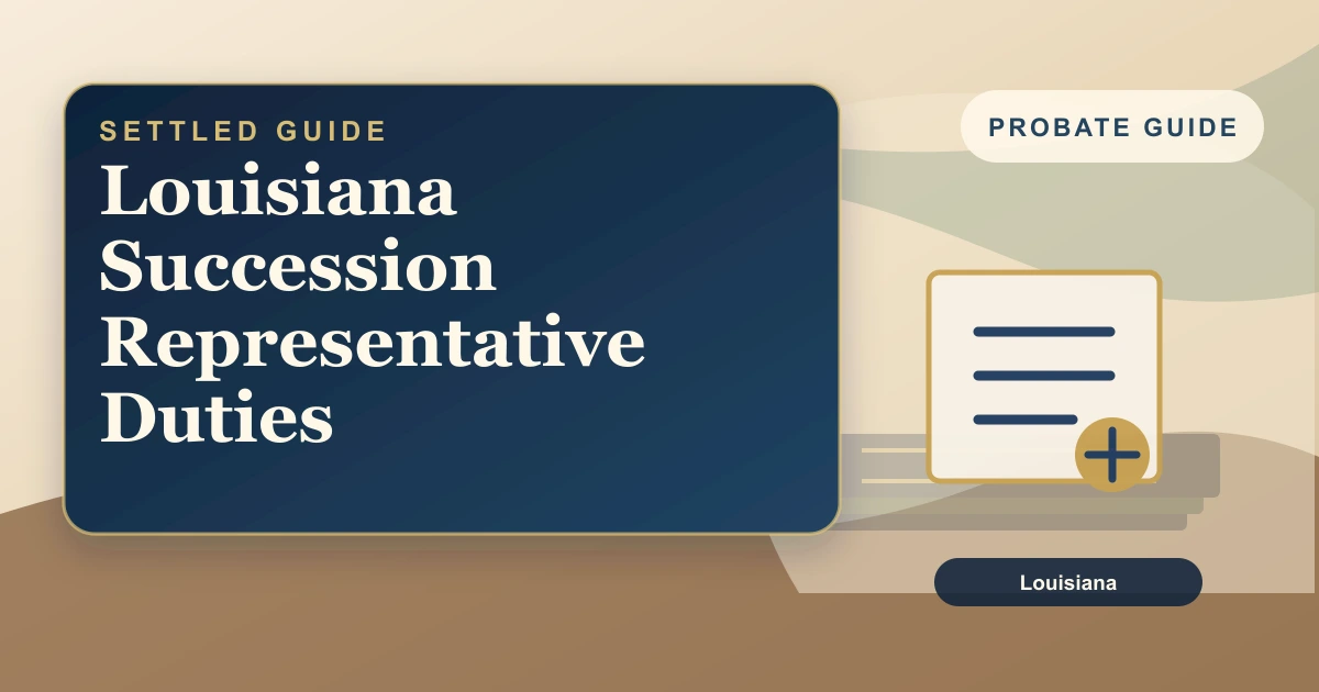 Louisiana Succession Representative Duties