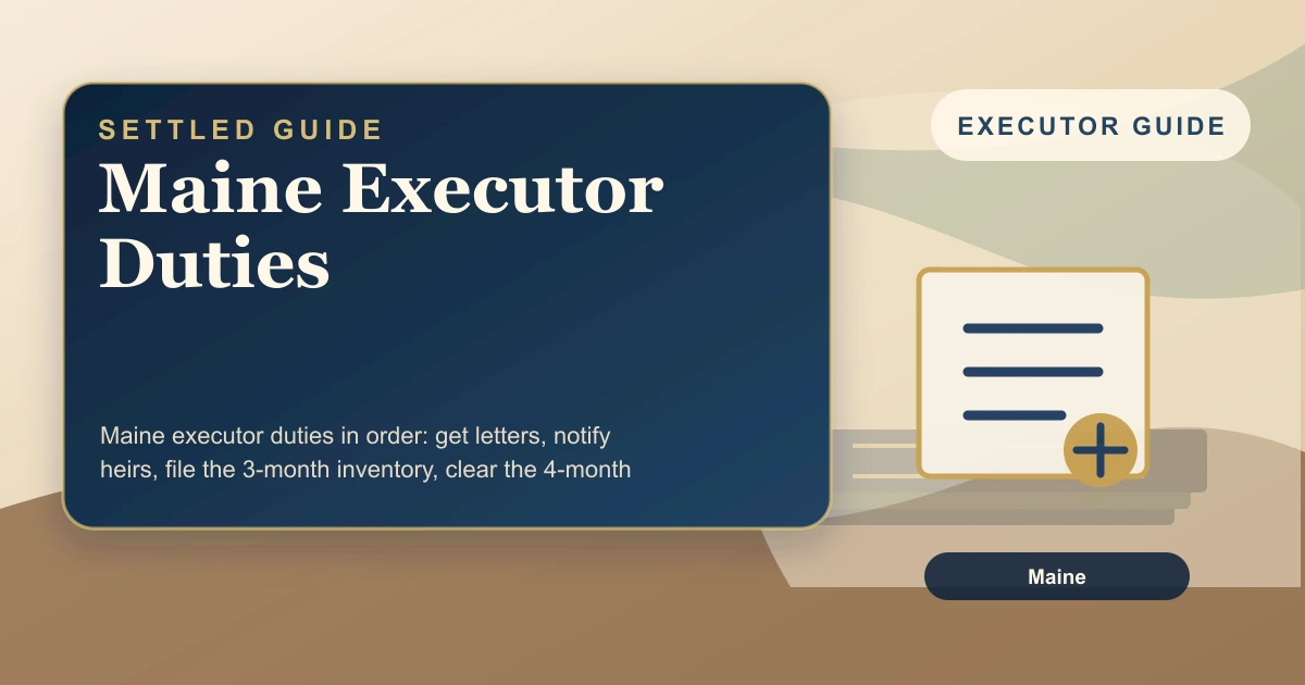 Maine Executor Duties