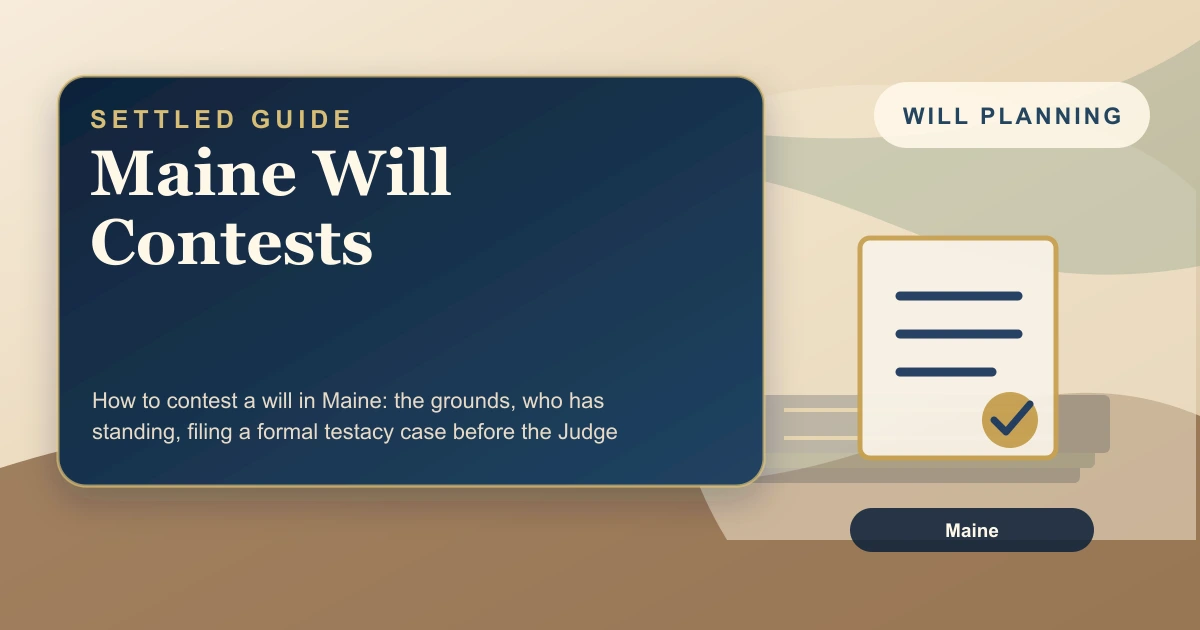 Maine Will Contests