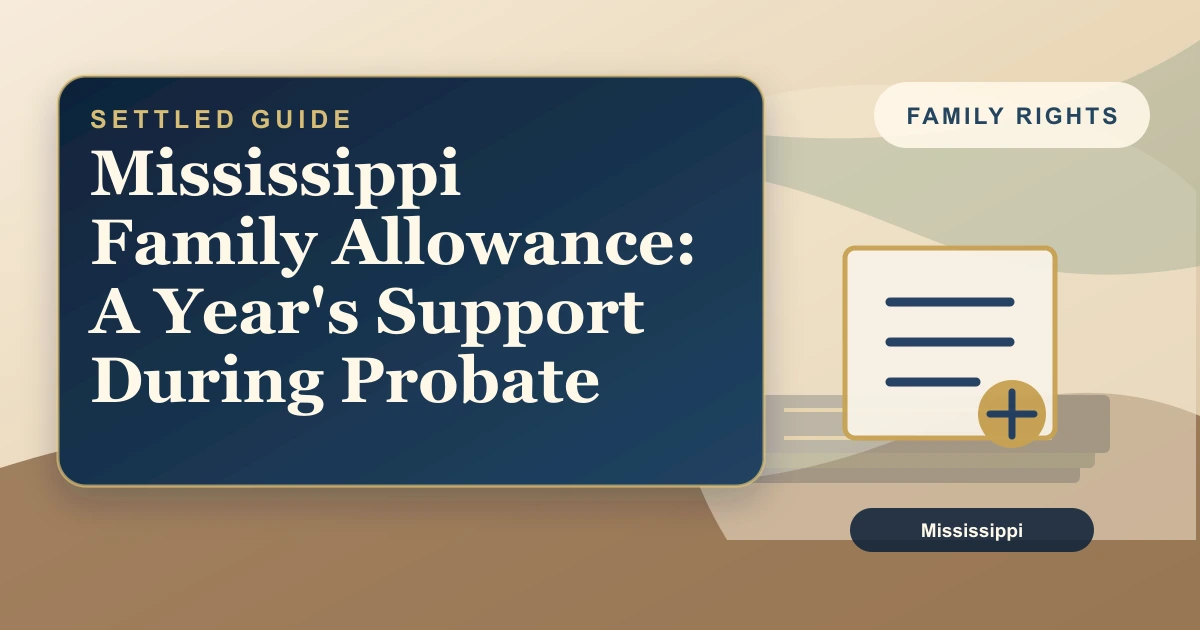 Mississippi Family Allowance: A Year's Support During Probate