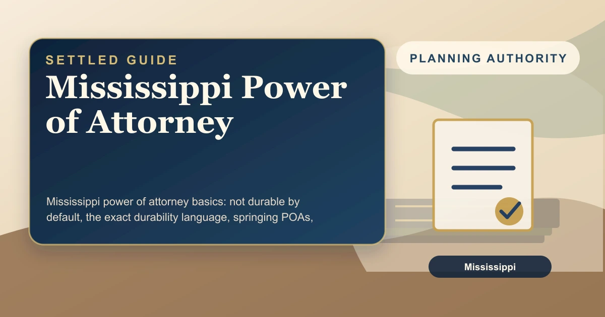 Mississippi Power of Attorney