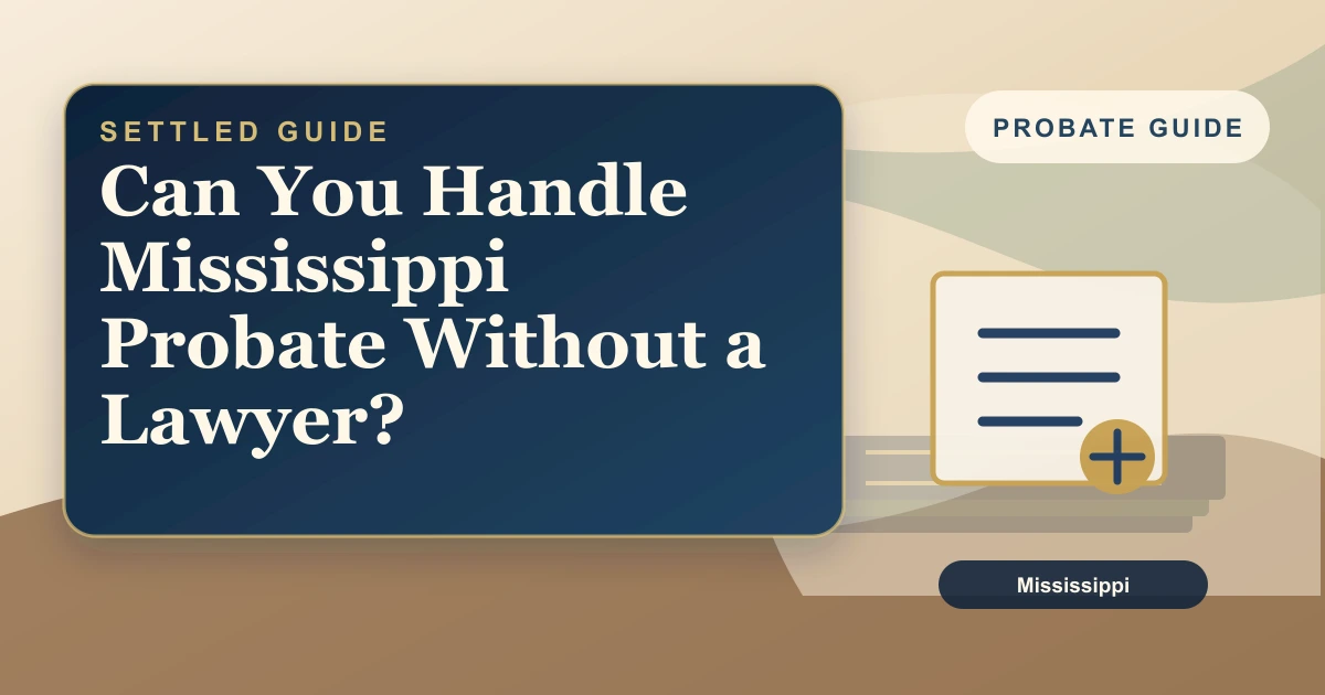 Can You Handle Mississippi Probate Without a Lawyer?