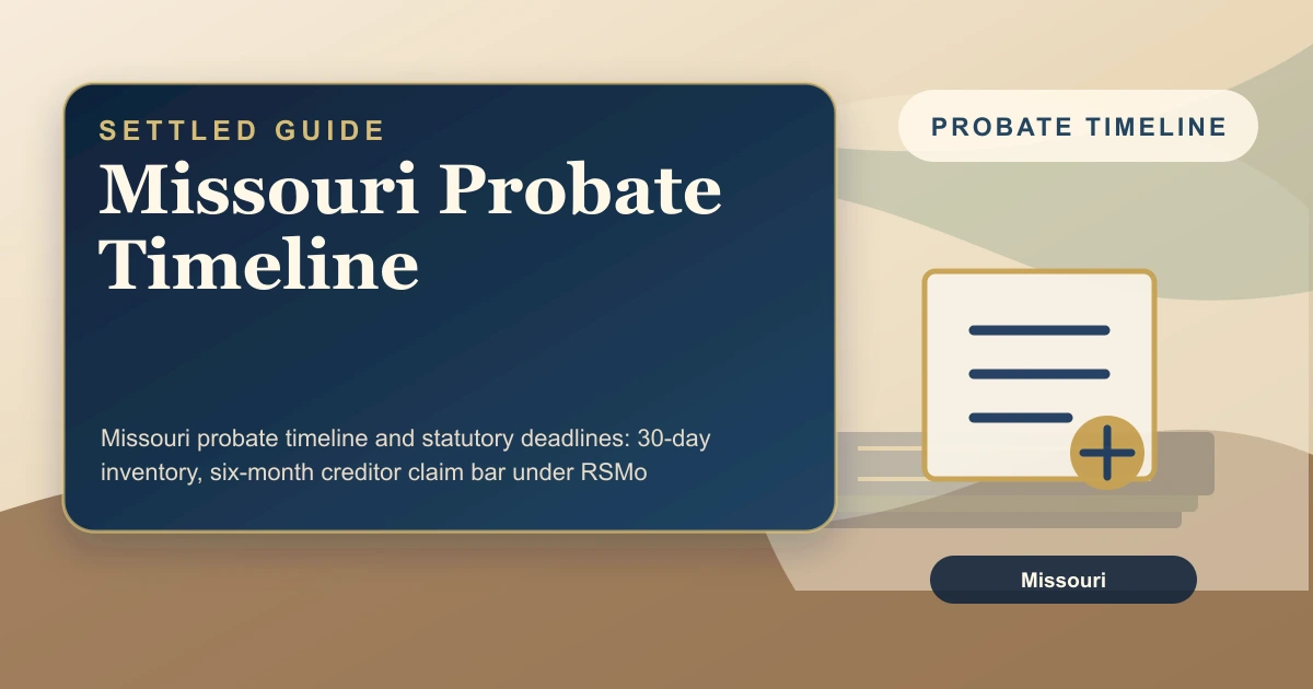 Missouri Probate Timeline