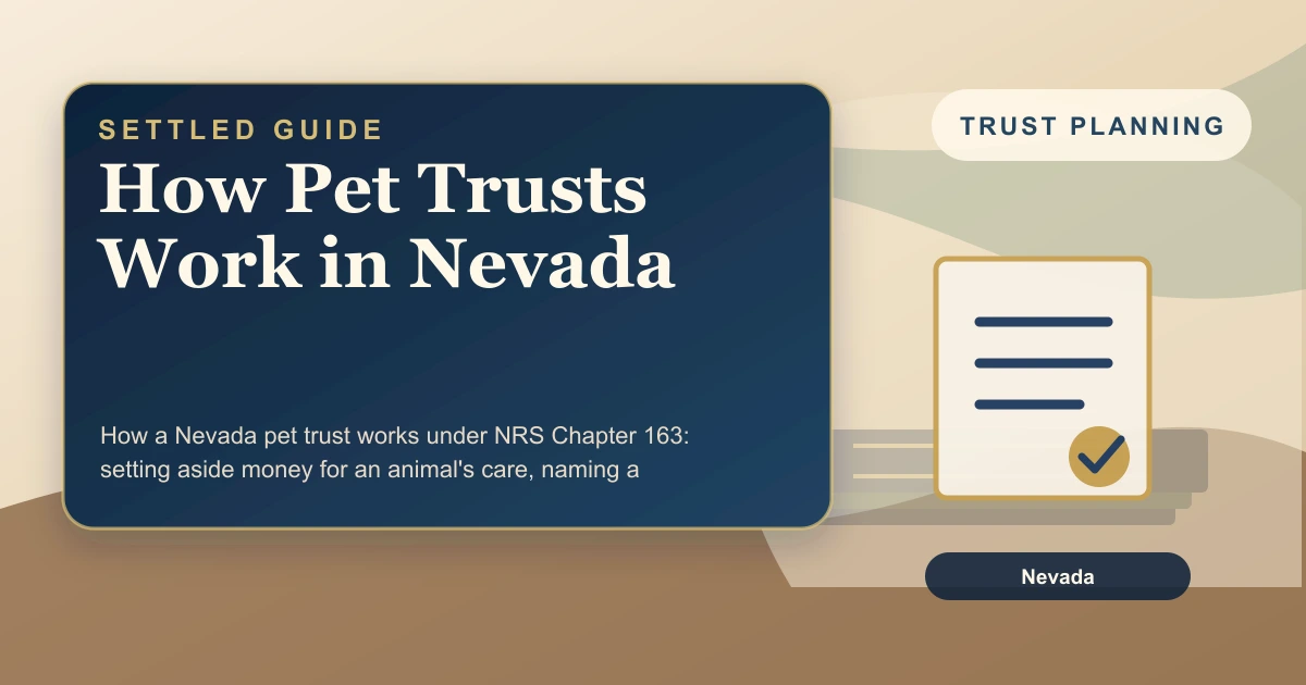 How Pet Trusts Work in Nevada