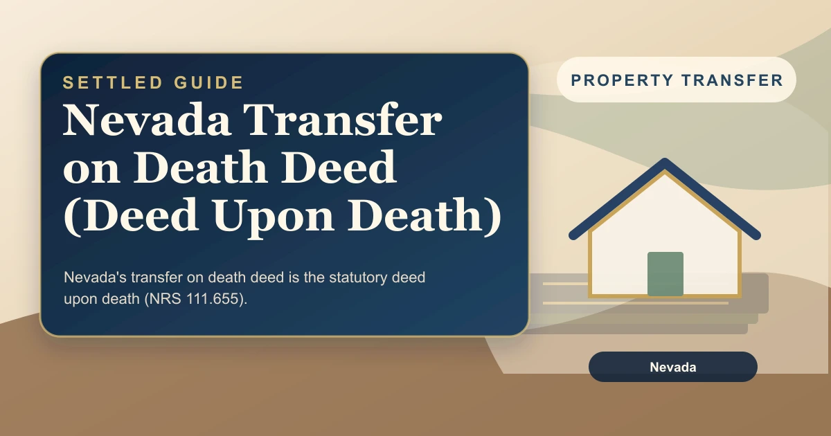 Nevada Transfer on Death Deed (Deed Upon Death)