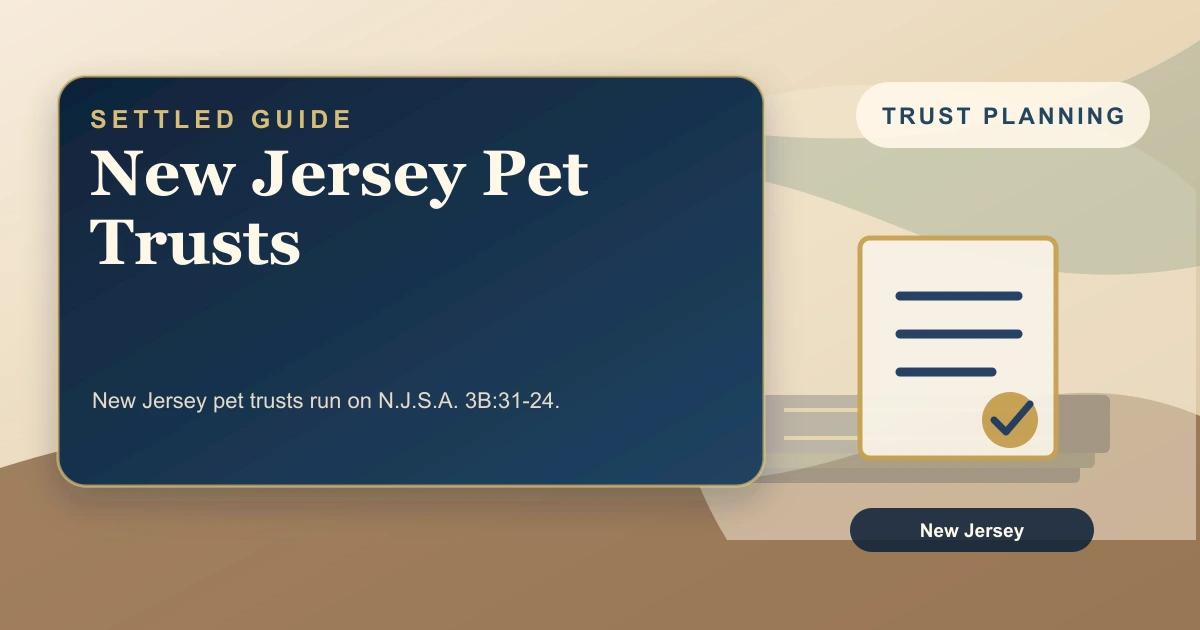 New Jersey Pet Trusts