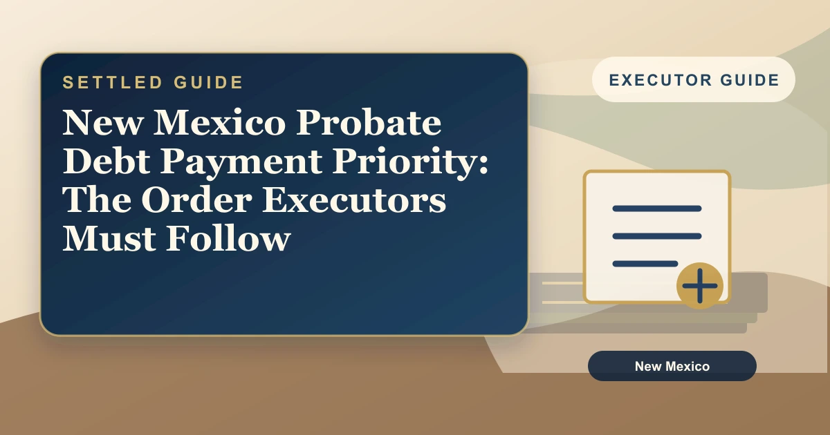 New Mexico Probate Debt Payment Priority: The Order Executors Must Follow