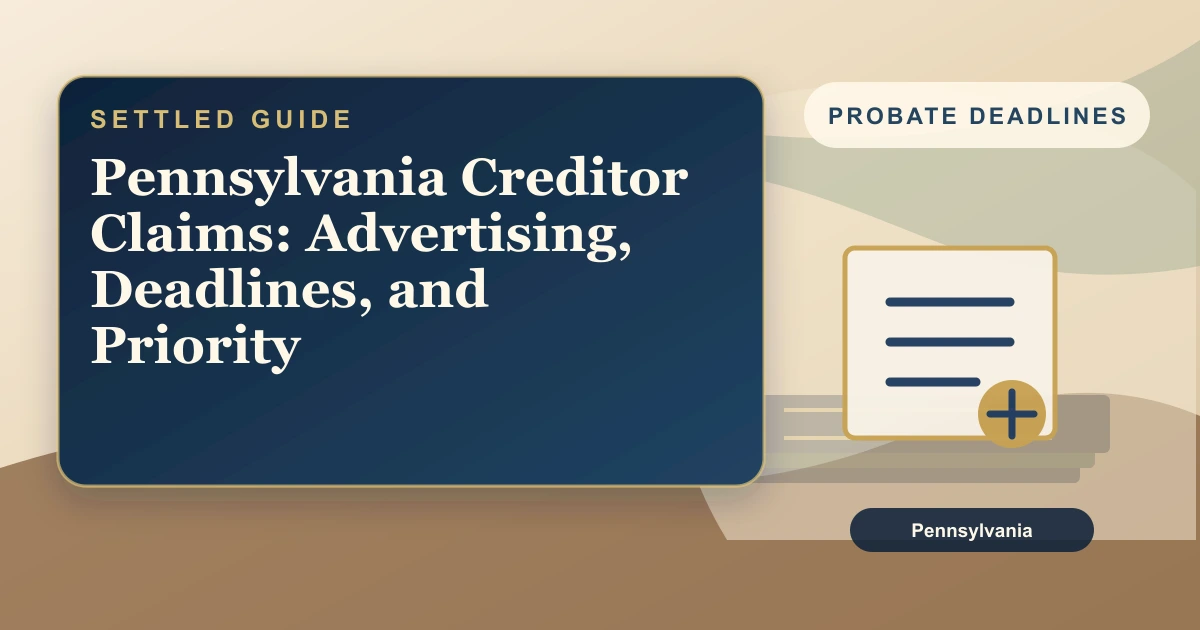 Pennsylvania Creditor Claims: Advertising, Deadlines, and Priority