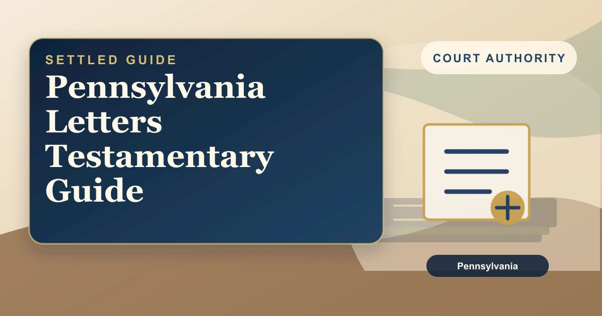Pennsylvania Letters Testamentary Guide