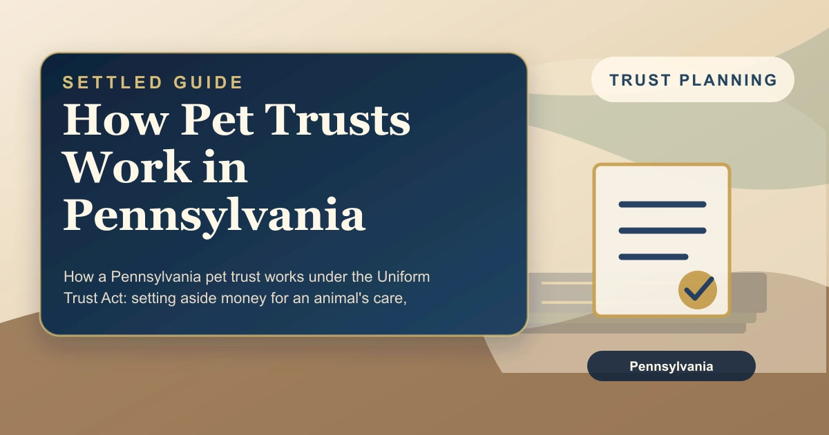 How Pet Trusts Work in Pennsylvania