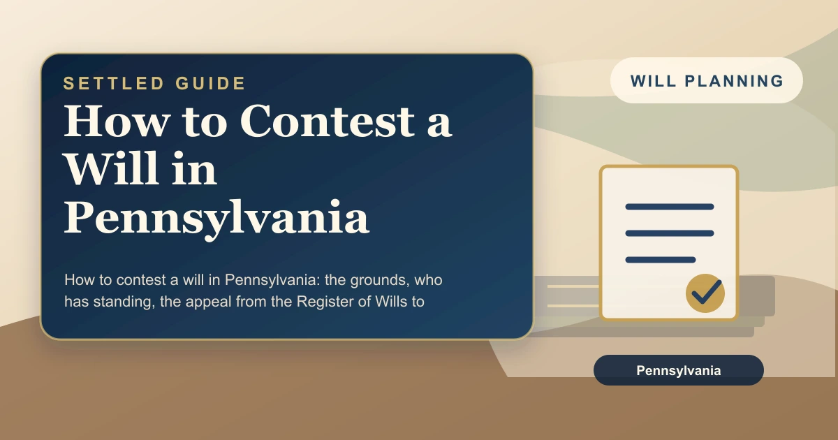How to Contest a Will in Pennsylvania