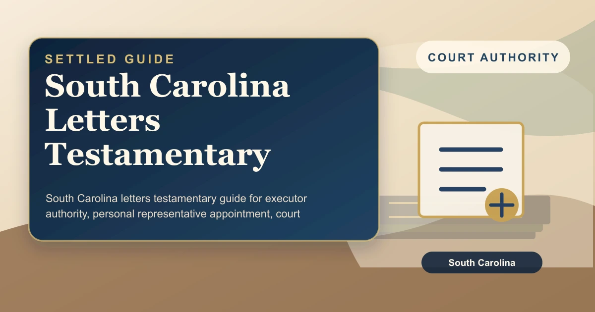 South Carolina Letters Testamentary