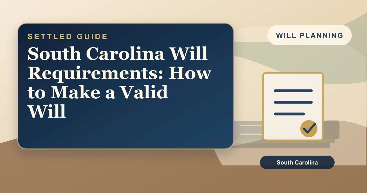 South Carolina Will Requirements: How to Make a Valid Will