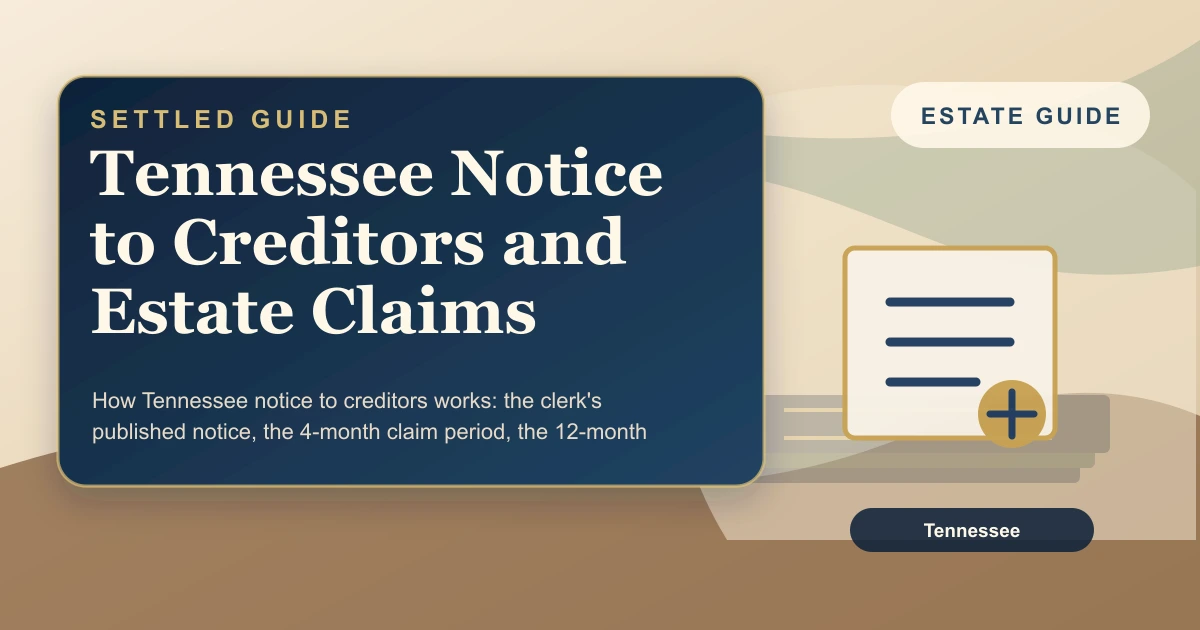 Tennessee Notice to Creditors and Estate Claims