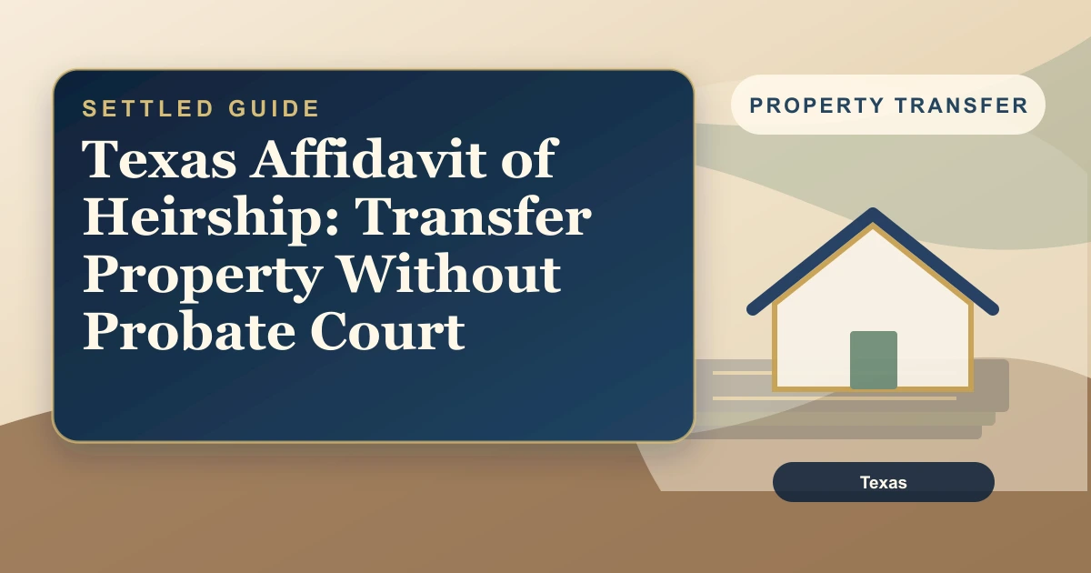 Texas Affidavit of Heirship: Transfer Property Without Probate Court
