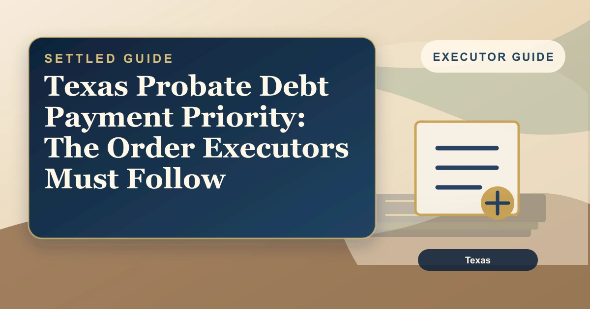Texas Probate Debt Payment Priority: The Order Executors Must Follow