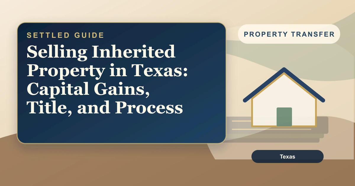 Selling Inherited Property in Texas: Capital Gains, Title, and Process