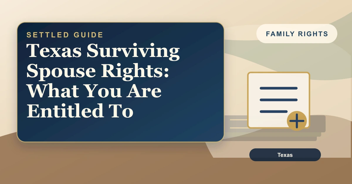 Texas Surviving Spouse Rights: What You Are Entitled To