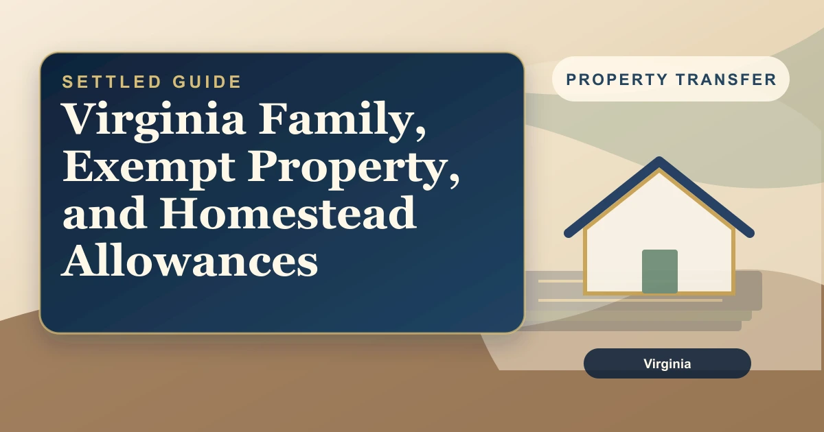 Virginia Family, Exempt Property, and Homestead Allowances