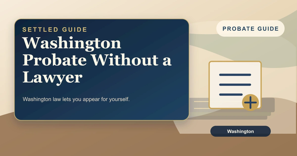 Washington Probate Without a Lawyer
