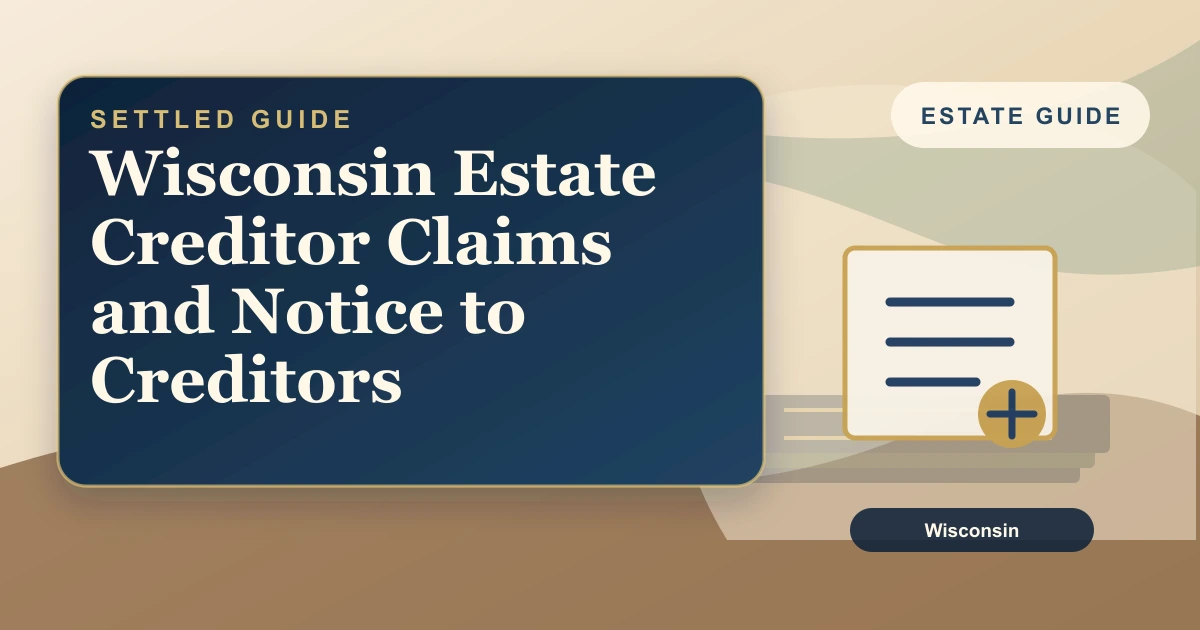 Wisconsin Estate Creditor Claims and Notice to Creditors