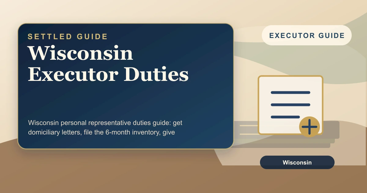 Wisconsin Executor Duties