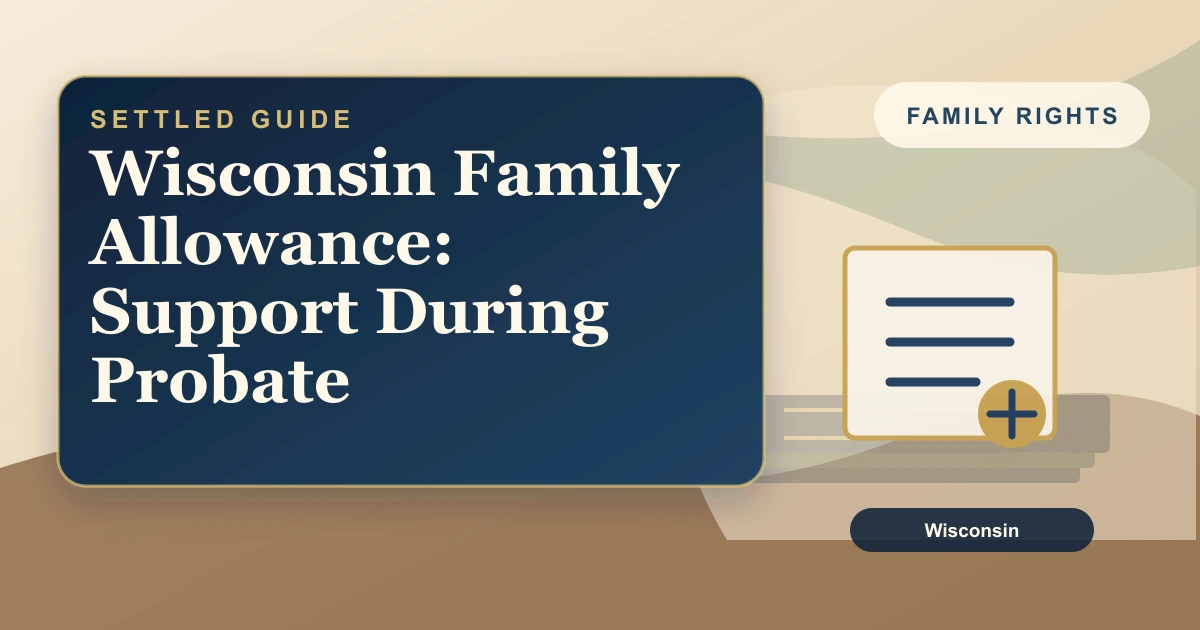 Wisconsin Family Allowance: Support During Probate