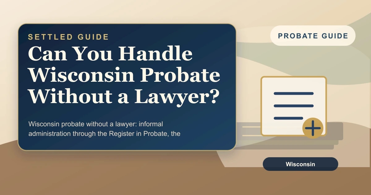 Can You Handle Wisconsin Probate Without a Lawyer?