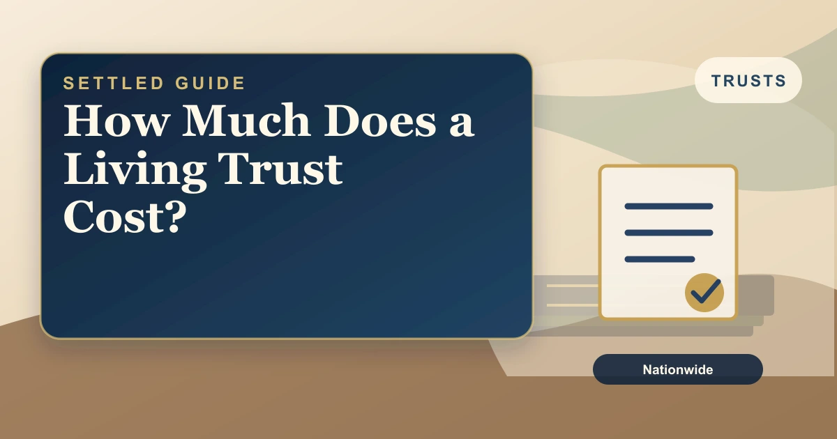 Settled Estate cover: the cost of a living trust, DIY to attorney